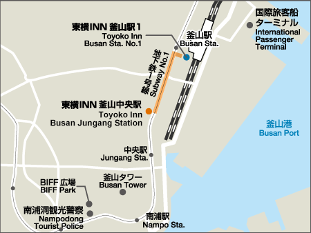 Toyoko Inn Busan Jungang Station Servizio di bus navetta gratuito