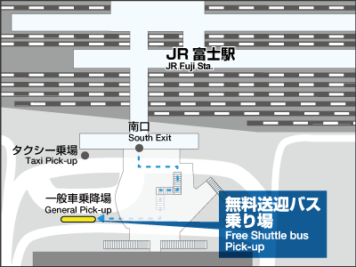 ป้ายรถเมล์ที่สถานีเจอาร์ฟูจิ