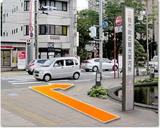 三島駅バス乗り場までの道のり