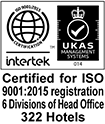 ISO9001:2008 本社6部門 ホテル242店舗 認証取得